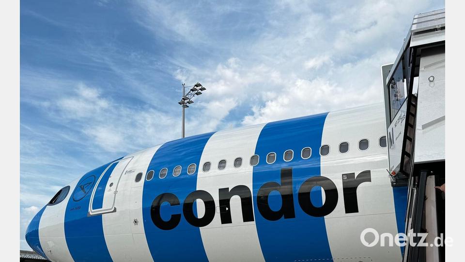 Im blau-weißen Flieger ging es für die rot-weißen Bayern nach Asien. Bild: Christian Kunz/dpa