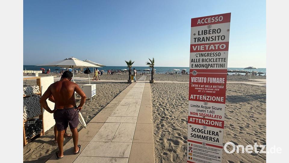 Künftig soll der freie Zugang (Accesso Libero) zum Meer häufiger möglich sein. Bild: Christoph Sator/dpa