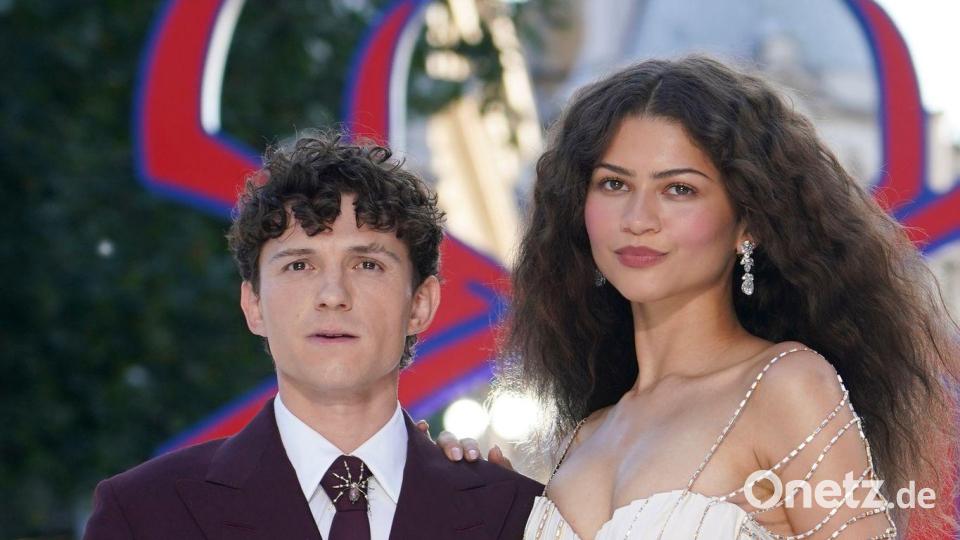 Tom Holland und Zendaya kommen zur Premiere von „Spider-Man: Brand New Day“. Bild: Alberto Pezzali/Invision/AP/dpa