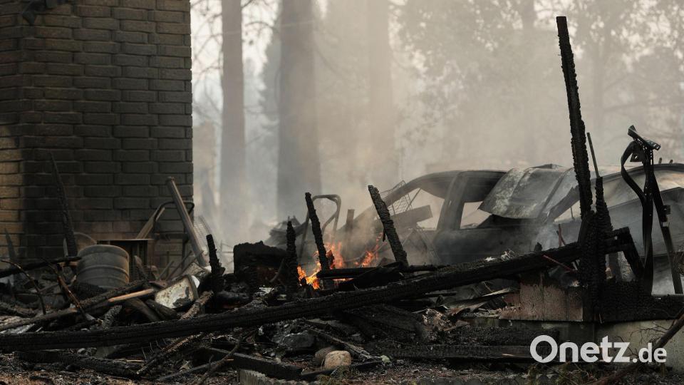 Bilder schwerer Verwüstung durch Brände kommen auch aus Spokane im US-Bundesstaat Washington. Bild: Young Kwak/AP/dpa