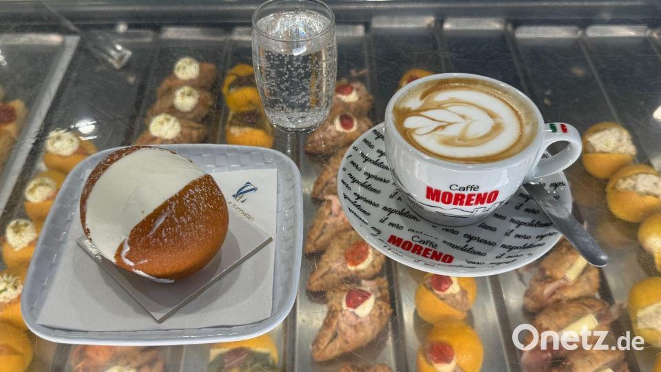 Ein Maritozzo ist in Italien bis zum Anschlag mit Sahne gefüllt - und trotzt jedem Ernährungstrend. Bild: Christoph Sator/dpa
