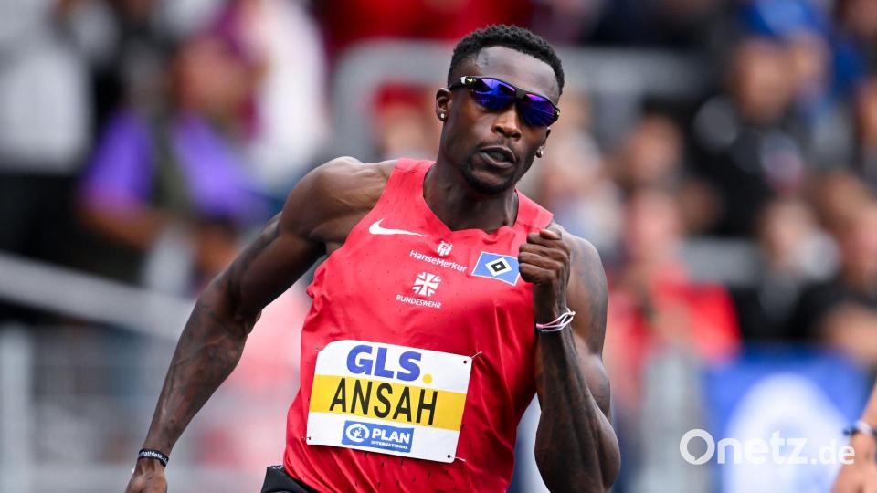 100-Meter-Rekordler Owen Ansah darf trotz Ermittlungen der Nationalen Anti Doping Agentur bei der EM starten. (Archivbild) Bild: Sven Hoppe/dpa