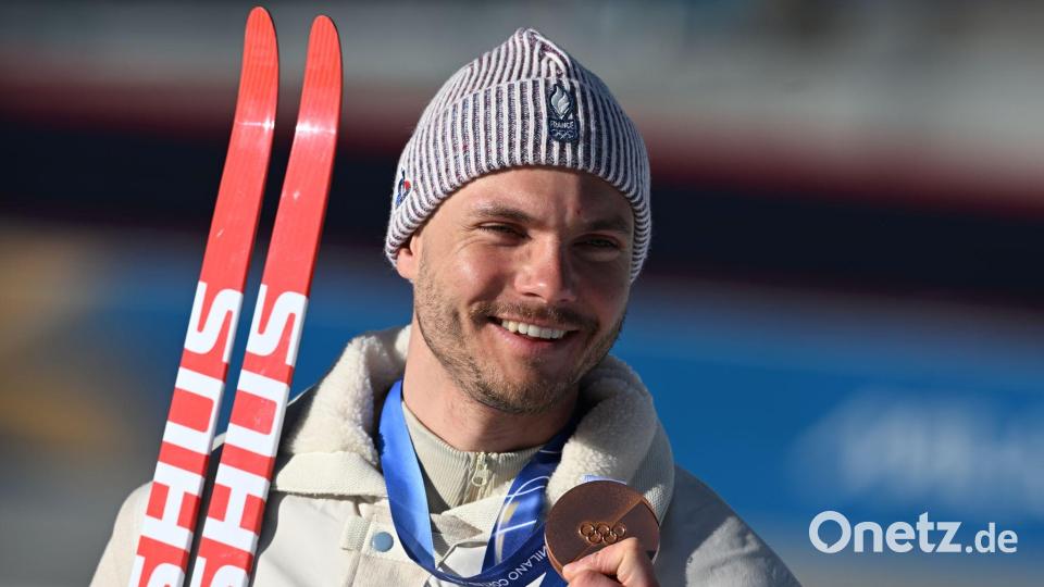 Emilien Jacquelin gewann im Februar zwei Olympia-Medaillen. (Archivbild) Bild: Hendrik Schmidt/dpa