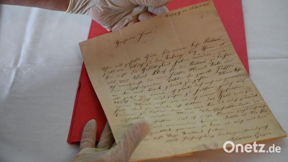 Die Richard-Wagner-Stätten in Graupa bei Dresden sind um ein wertvolles Originaldokument reicher - einen Brief von Wagners Mutter Johanna Rosine Wagner. Bild: Katharina Kausche/dpa