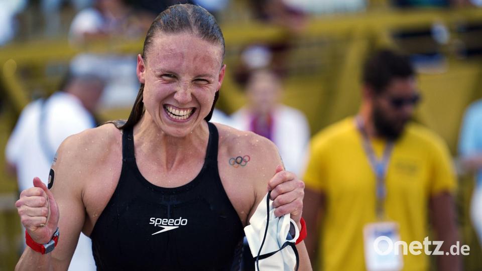 Riesenjubel nach Gold bei Isabel Gose. Bild: Gian Mattia D'alberto/LaPresse via ZUMA Press/dpa