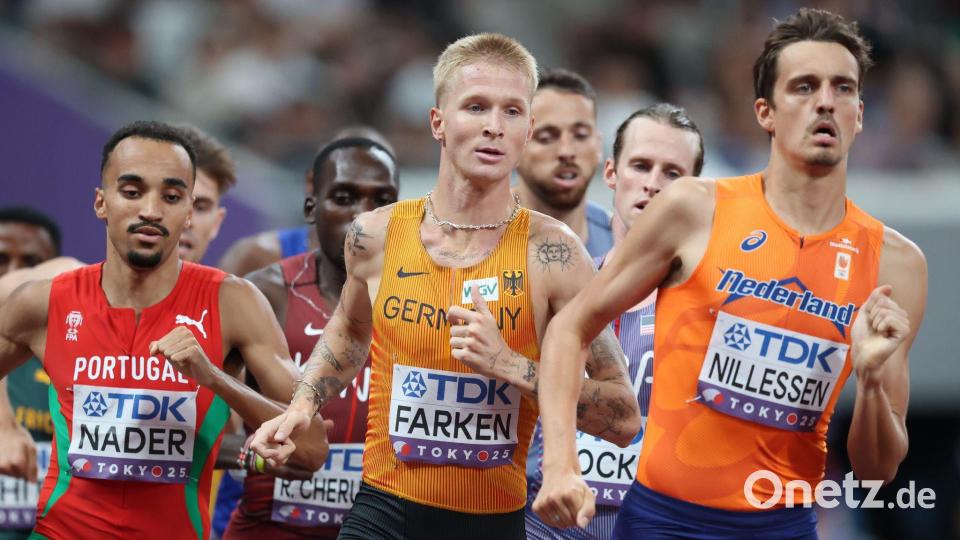 Robert Farken (M) rechnet sich über 1.500 Meter bei der EM etwas aus. (Archivbild) Bild: Oliver Weiken/dpa