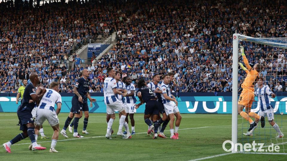 In Halbzeit eins war es eine chancenarme Partie zwischen dem VfL Bochum und Hertha BSC. Bild: David Ebener/dpa