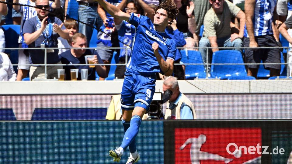 Traf doppelt: Moritz Broschinski. Bild: Uli Deck/dpa