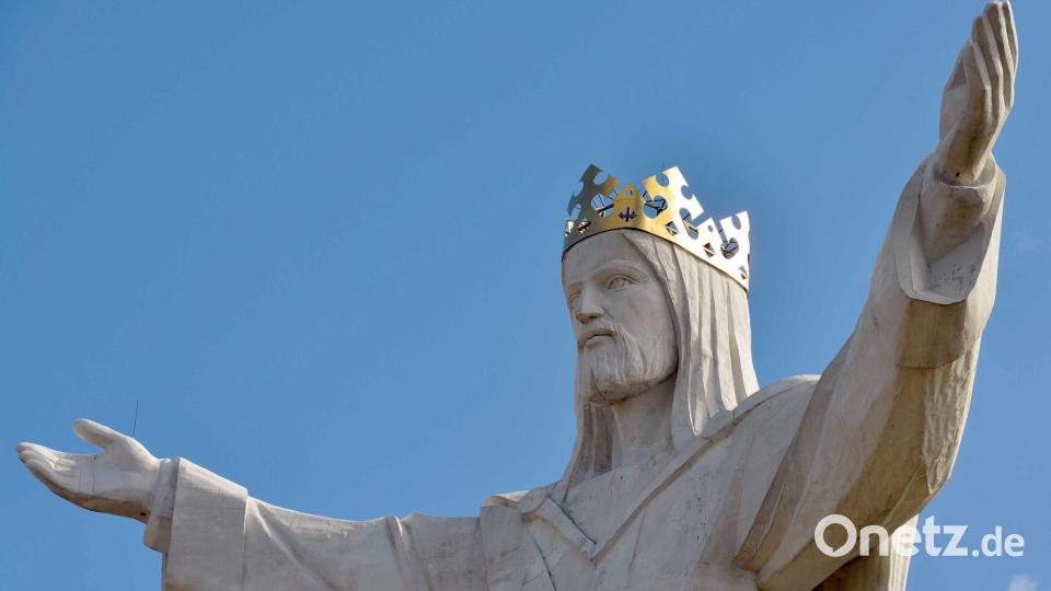 Die Christus-Figur in Swiebodzin steht 70 Kilometer von der deutsch-polnischen Grenze entfernt. (Archivbild) Bild: Patrick Pleul/dpa-Zentralbild/dpa