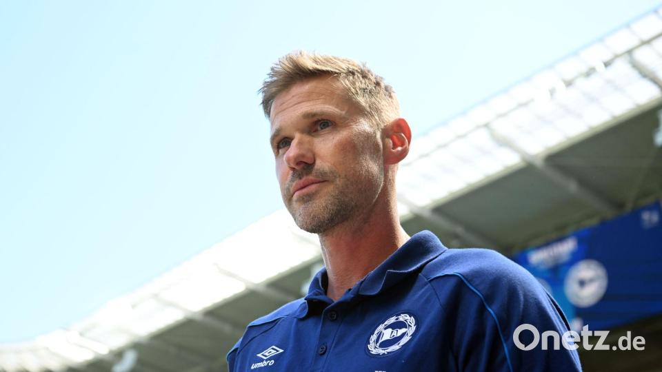 Gab seinen Einstand auf Bielefelder Seite: Neu-Trainer Oliver Kirch. Bild: Uli Deck/dpa