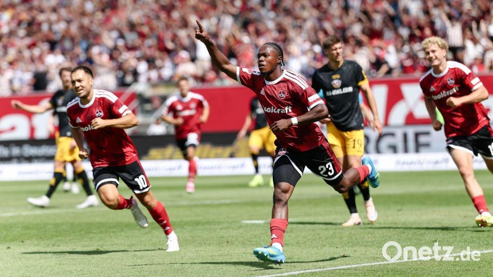 Mohamed Ali Zoma (M) ist für den 1. FC Nürnberg Gold wert. Bild: Daniel Löb/dpa