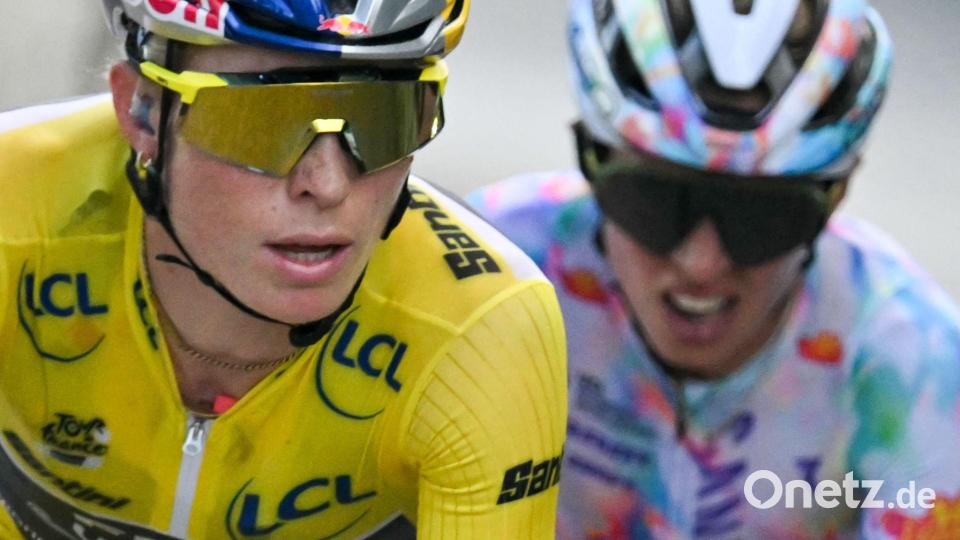 Vollering im Duell mit Niewiadoma. Bild: Nicolas Tucat/AFP/dpa