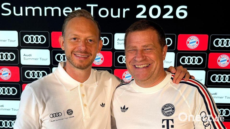 Die Vorstände Kasper und Eberl (r) ziehen ein positives Fazit. Bild: Christian Kunz/dpa