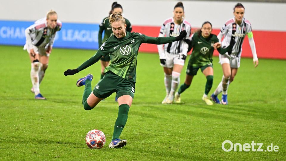 Janina Minge trifft mit dem VfL Wolfsburg auf Inter Mailand. (Archivbild) Bild: Swen Pförtner/dpa