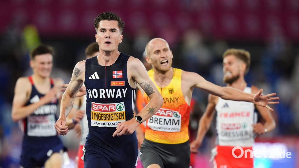 Bremm musste sich nur dem norwegischen Laufstar Jakob Ingebrigtsen geschlagen geben. Bild: Mike Egerton/PA Wire/dpa