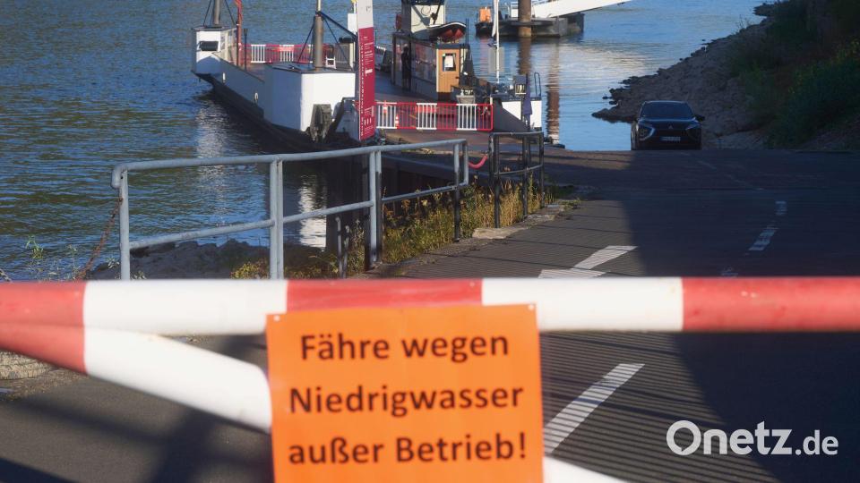 Geschlossener Fährbetrieb am Rhein Bild: Thomas Frey/dpa