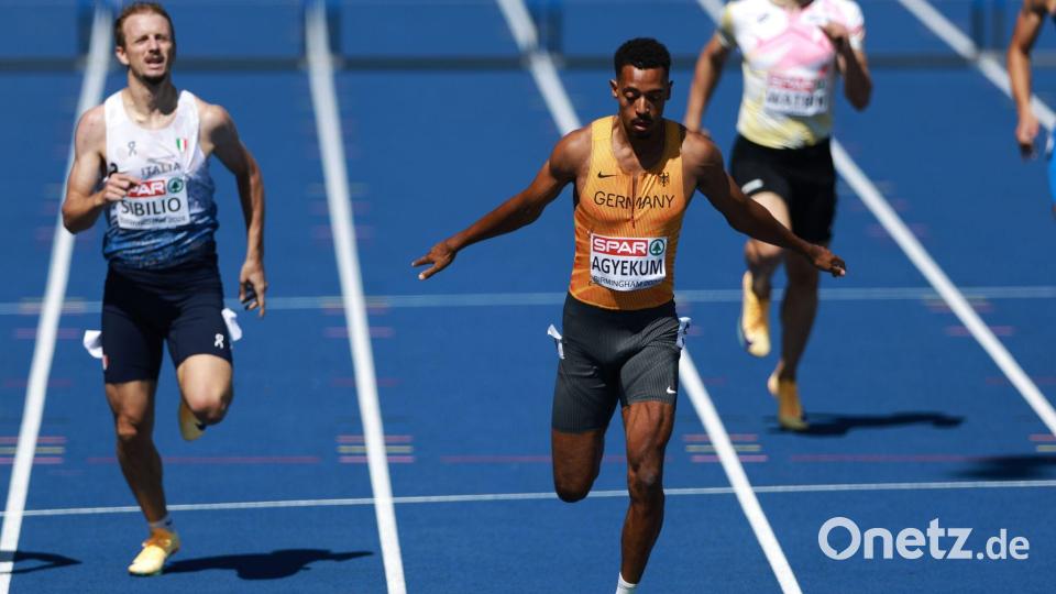Der deutsche Rekordhalter Emil Agyekum zeigte im Halbfinale über 400 Meter Hürden eine souveräne Vorstellung. Bild: Morgan Harlow/AP/dpa