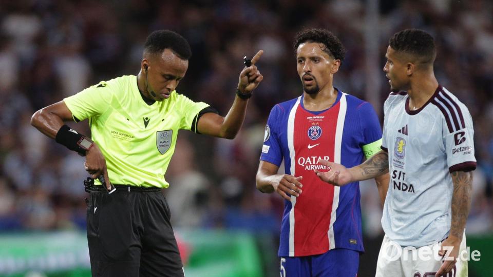 Schiedsrichter Omar Artan aus Somalia leitet als erster Nicht-Europäer den UEFA-Supercup. Bild: Heinz-Peter Bader/AP/dpa