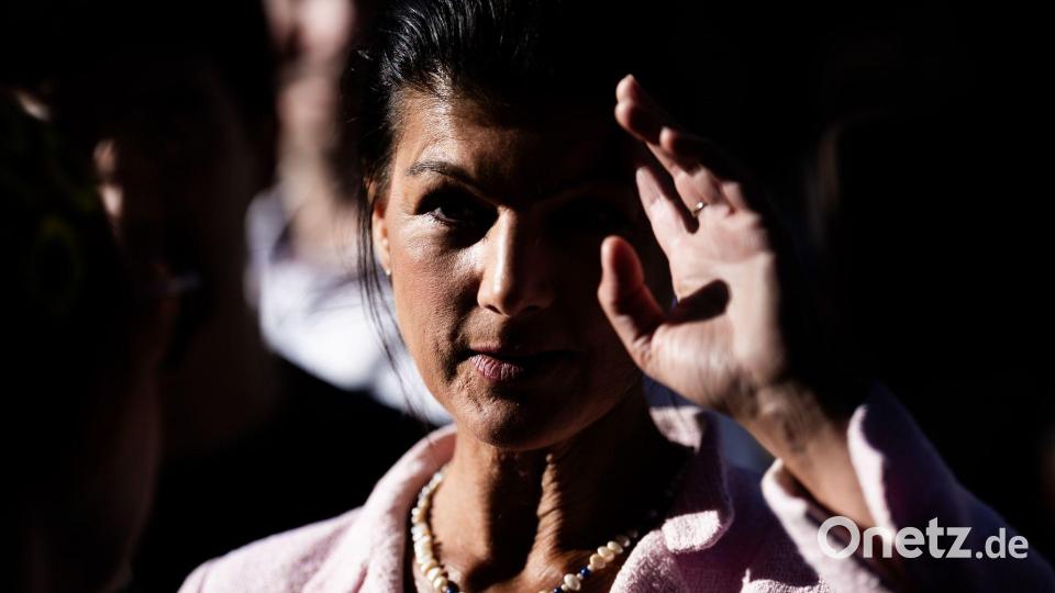BSW-Gründerin Sahra Wagenknecht hofft auf den Sprung ihrer Partei in den Magdeburger Landtag. (Archivbild) Bild: Christoph Soeder/dpa