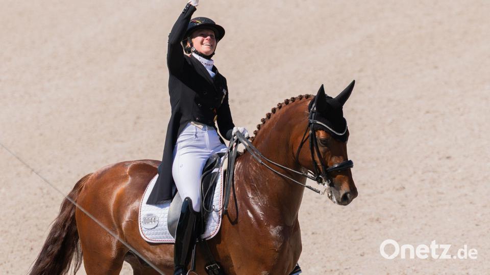 Katharina Hemmer baute die Führung aus. Bild: Rolf Vennenbernd/dpa