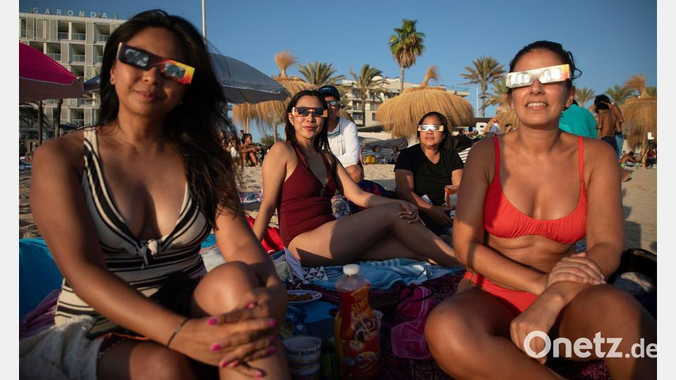 Auch von Mallorca aus war die totale Sonnenfinsternis gut zu beobachten. Bild: Clara Margais/dpa
