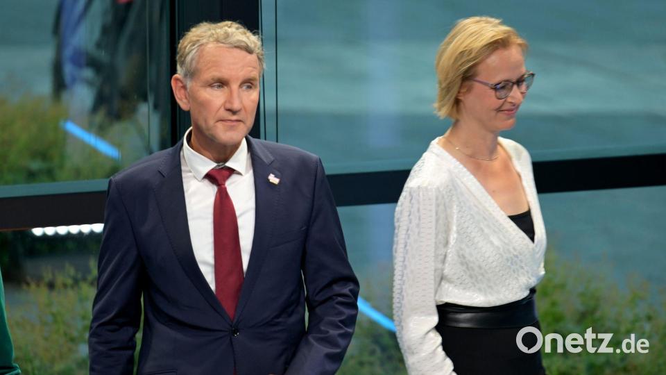 Die thüringische BSW-Politikerin Katja Wolf steht für strikte Abgrenzung gegen die AfD. (Archivbild) Bild: Jacob Schröter/dpa
