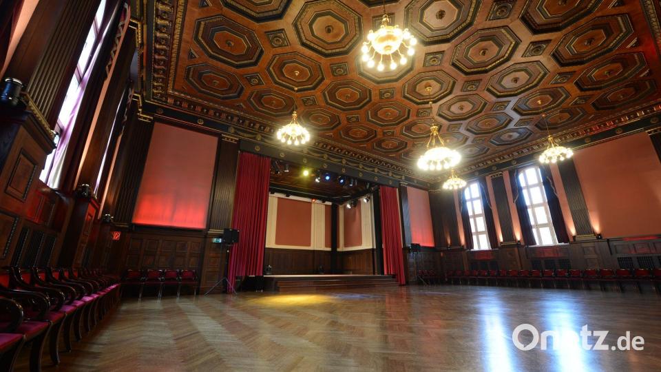 Blick in den Meistersaal, der als Hansa Studio 2 im Sommer 1977 Ort der Aufnahme von „Heroes“ war. (Archivbild) Bild: picture alliance / ZB