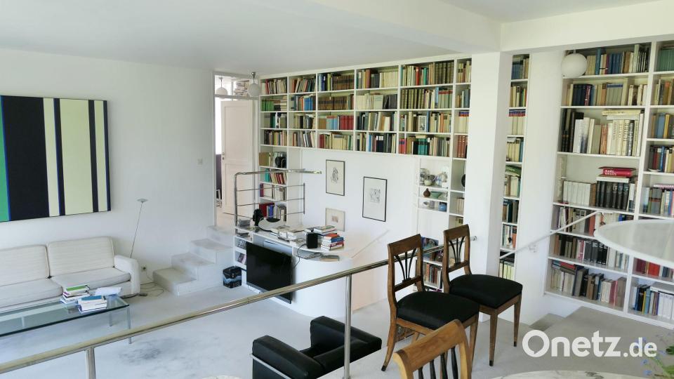 Das Haus des Philosophen ist um die Bücherwand herum gebaut. (Handout) Bild: -/Bayerisches Landesamt für Denkmalpflege BLfD/dpa