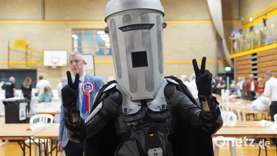 Quatschkandidaten wie Count Binface haben in Großbritannien Tradition. Bild: Joe Giddens/PA Wire/dpa