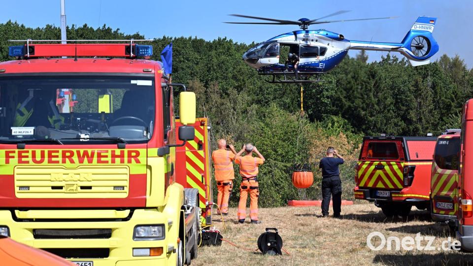 Wann der Einsatz im Hürtgenwald beendet werden kann, ist noch unklar. Bild: Federico Gambarini/dpa