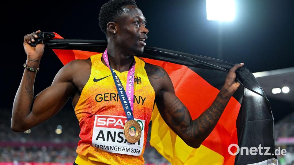 Owen Ansah krönte sich zum 200-Meter-Europameister. Bild: Sven Hoppe/dpa