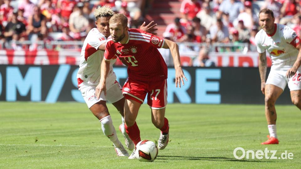 Früh verletzt raus: Bayern-Profi Konrad Laimer. Bild: Karl-Josef Hildenbrand/dpa