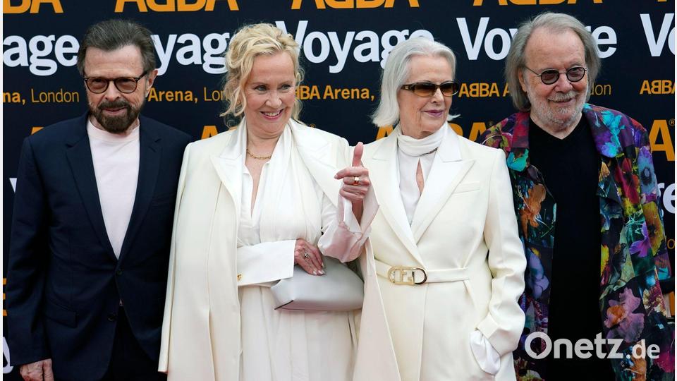Die Abba-Mitglieder im Jahr 2022. Bild: Alberto Pezzali/AP/dpa
