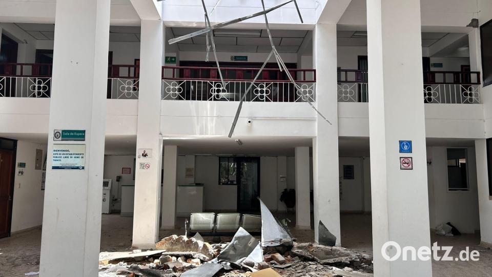 Das Krankenhaus nach dem Erdbeben. Bild: Philipp Znidar/dpa