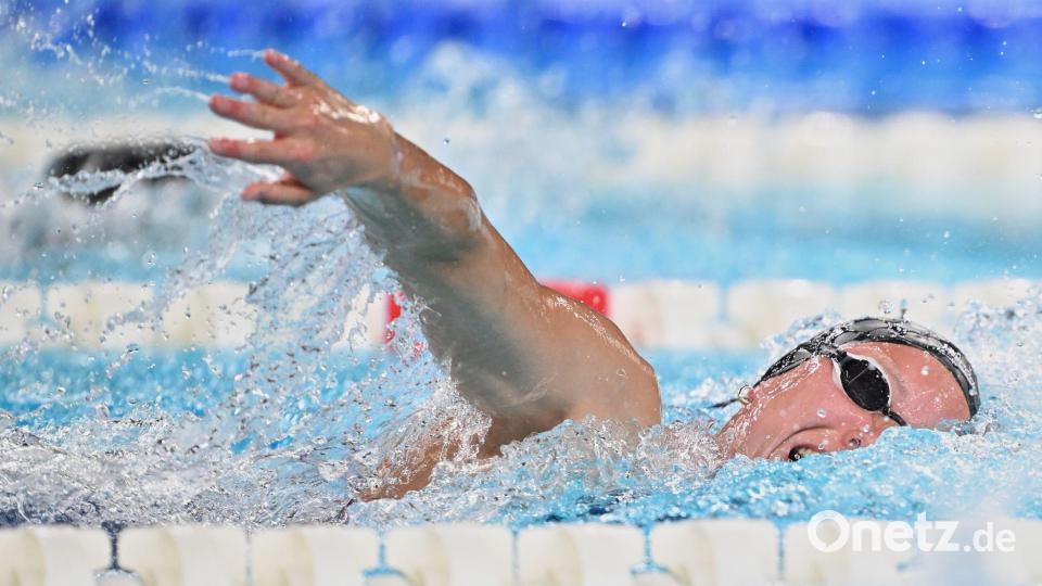 Isabel Gose holte ihre dritte Medaille im EM-Becken. Bild: Emma Da Silva/AP/dpa
