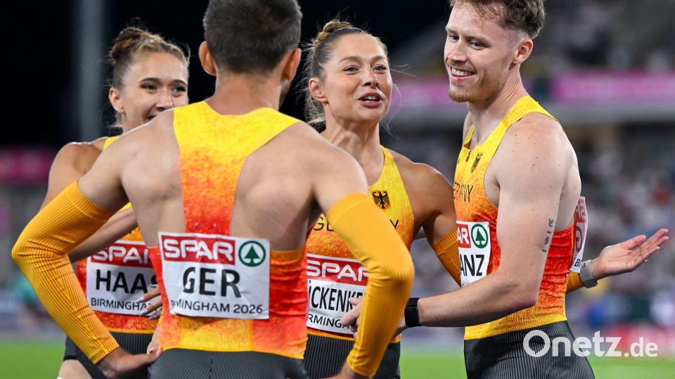 Die 4x100-Meter-Mixed-Staffel sicherte sich Silber. Bild: Sven Hoppe/dpa