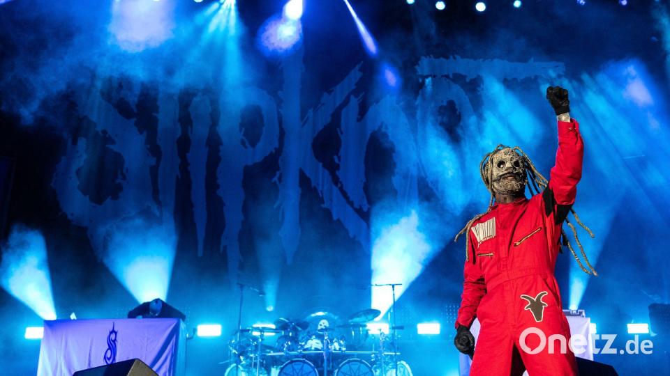 Slipknot - hier Frontmann Corey Taylor - ist eine bekannte US-Metalband. (Archivbild) Bild: Amy Harris/Invision/AP/dpa
