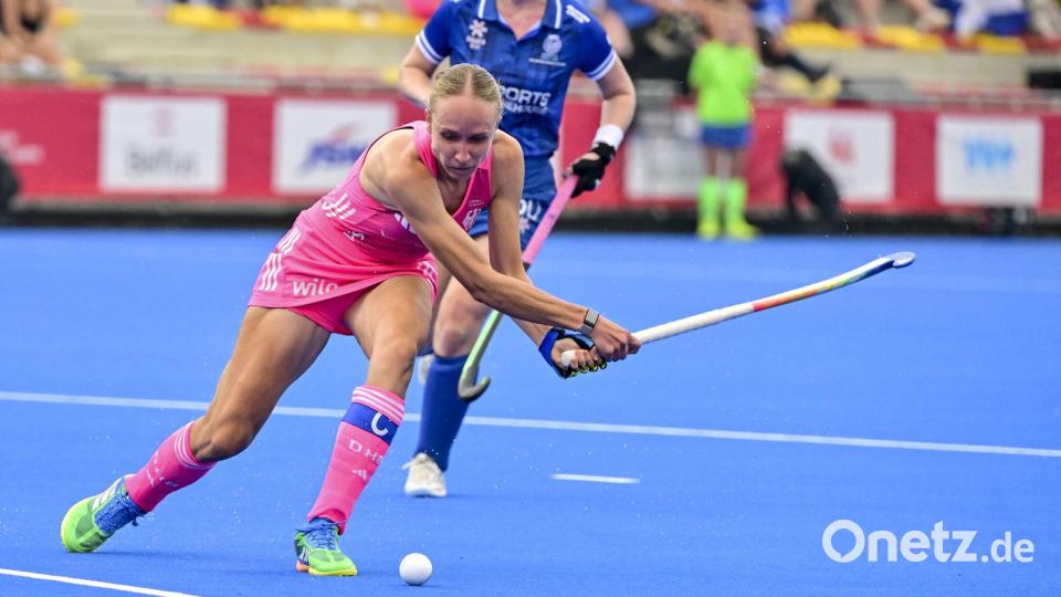 Lisa Nolte sorgte gegen Argentinien für den 1:2-Anschlusstreffer. Bild: Dirk Waem/Belga/dpa