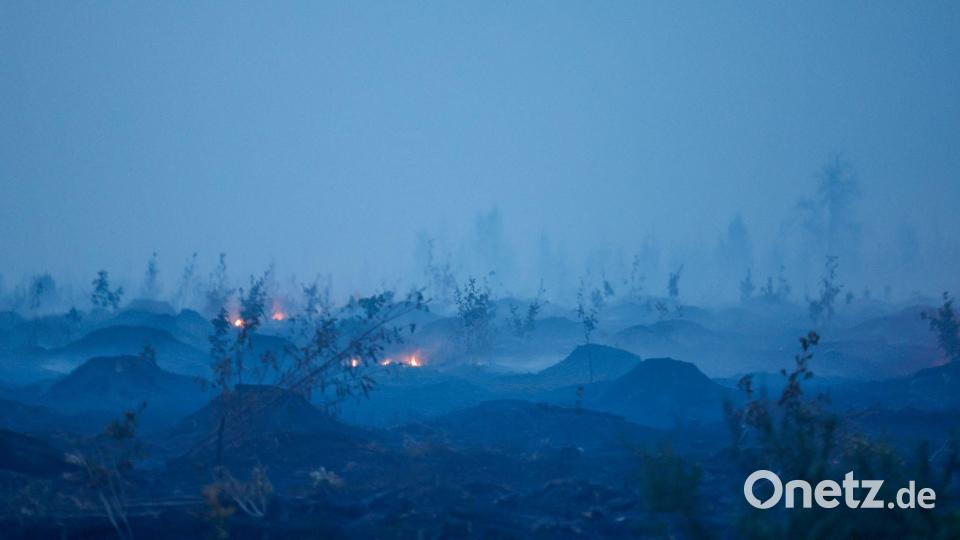 Ein Brand im Hochmoor kann sich unterirdisch fortsetzen. Bild: Thomas Banneyer/dpa