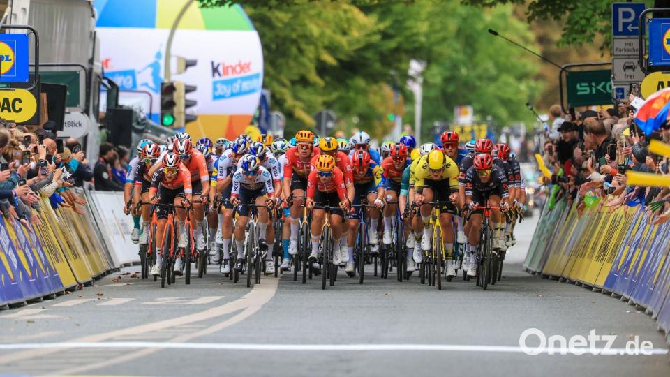 Radprofis bei der Deutschland Tour im vergangenen Jahr. Bild: Jan Woitas/dpa