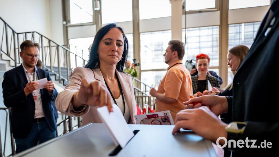 Die BSW-Abgeordnete Anke Wirsing und ihr Kollege Sven Küntzel wenden sich gegen die Mehrheit ihrer Fraktion. (Archivbild) Bild: Jacob Schröter/dpa