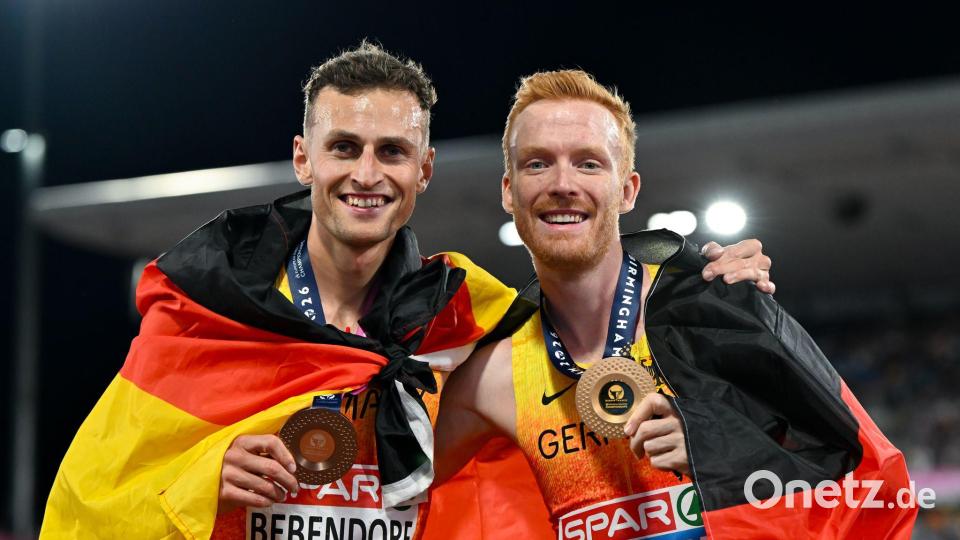 Karl Bebendorf (l) und Frederik Ruppert wollen auch weiter erfolgreich über die Hindernisse laufen. Bild: Sven Hoppe/dpa