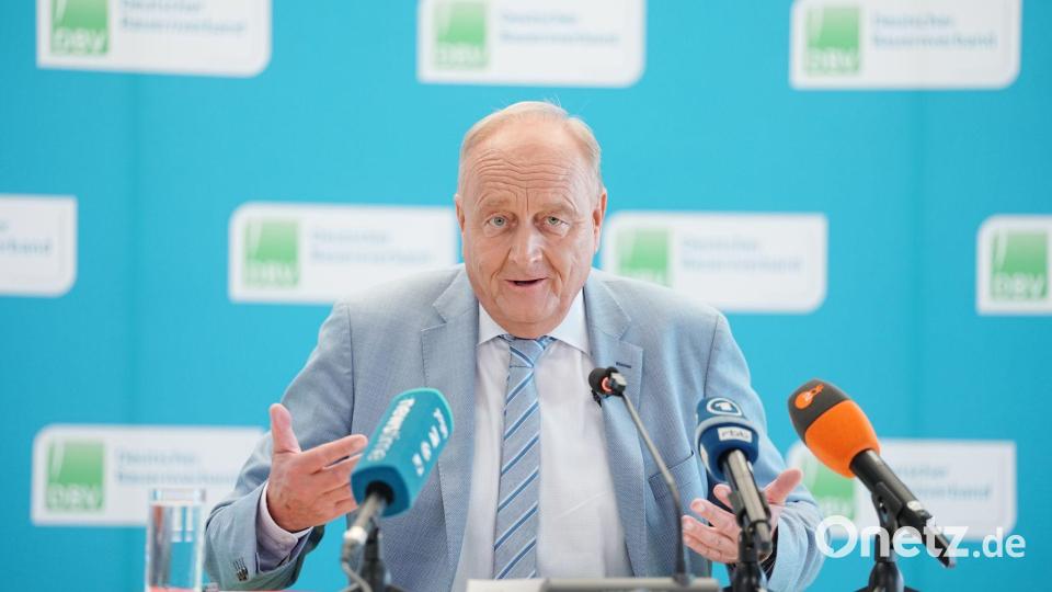 Bauernpräsident Rukwied fordert Soforthilfen der Bundesregierung. Bild: Kay Nietfeld/dpa