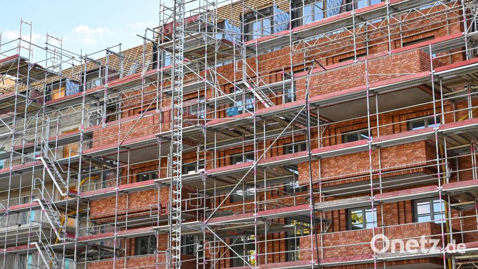 Es geht was voran im Wohnungsbau in Deutschland. (Archivbild) Bild: Patrick Pleul/dpa