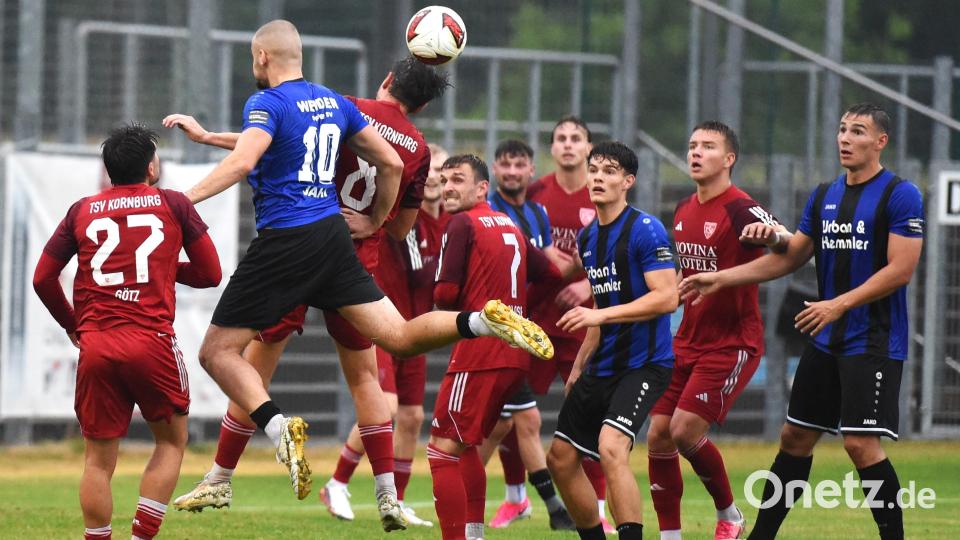 Kopfballduell von Jahi Sylejmani )SpVhh Weiden) Bild: Gerhard Büttner
