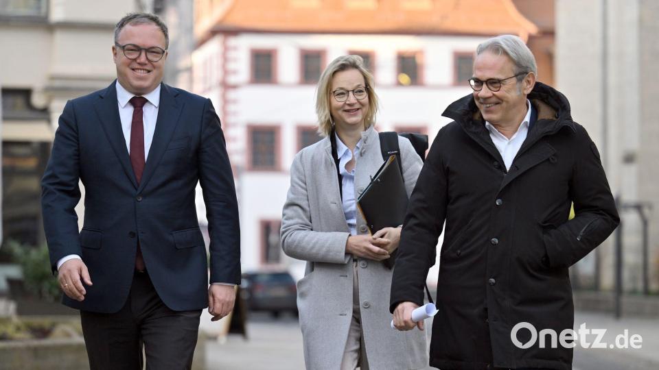 Die Thüringer Brombeer-Koalition ist die einzige ihrer Art in Deutschland. (Archivbild) Bild: Martin Schutt/dpa