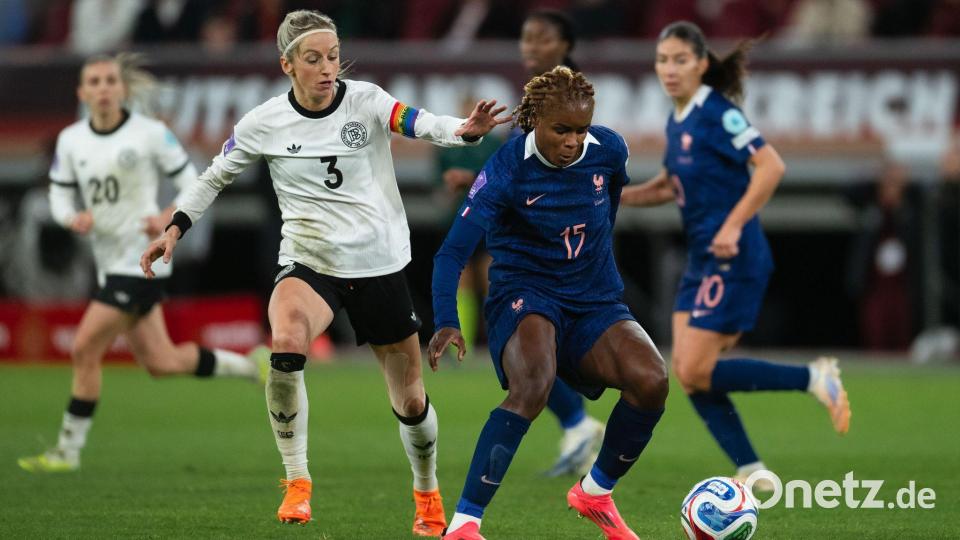 Zurück in der Bundesliga: Nationalspielerin Kathrin Hendrich (l) läuft für den 1. FC Köln auf. (Archivbild) Bild: Marius Becker/dpa