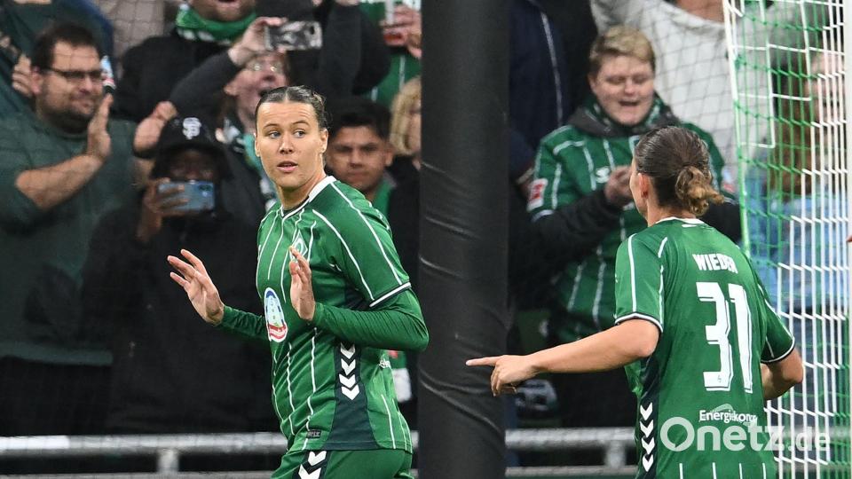 Nicht mehr bei Grün-Weiß: Larissa Mühlhaus wechselte von Bremen zu Eintracht Frankfurt. (Archivbild) Bild: Carmen Jaspersen/dpa
