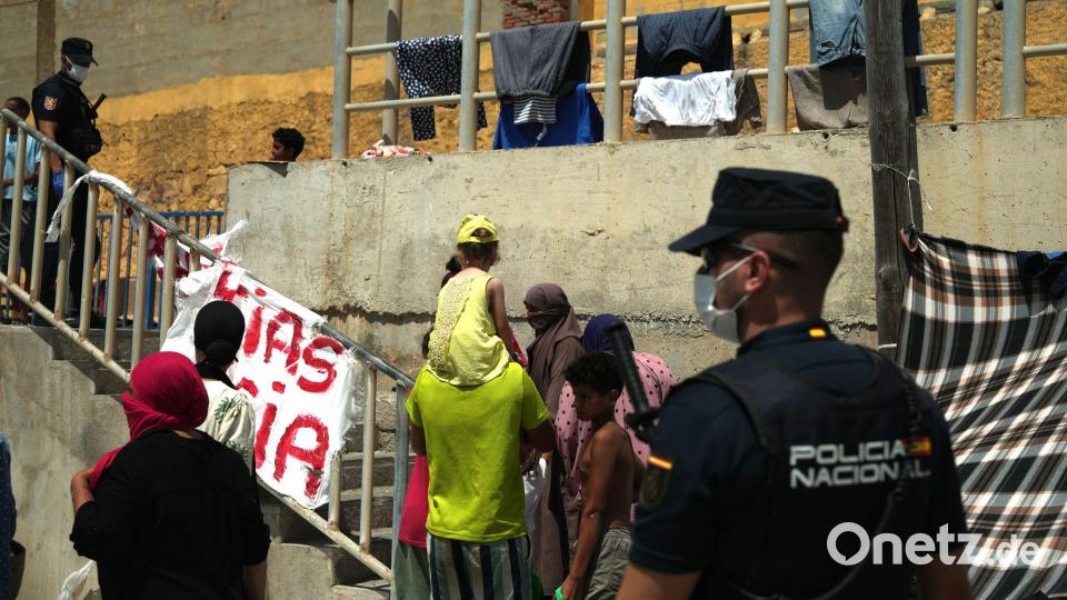 Die Lage in Ceuta bleibt angespannt. (Archivbild) Bild: Sven Kaeuler/dpa