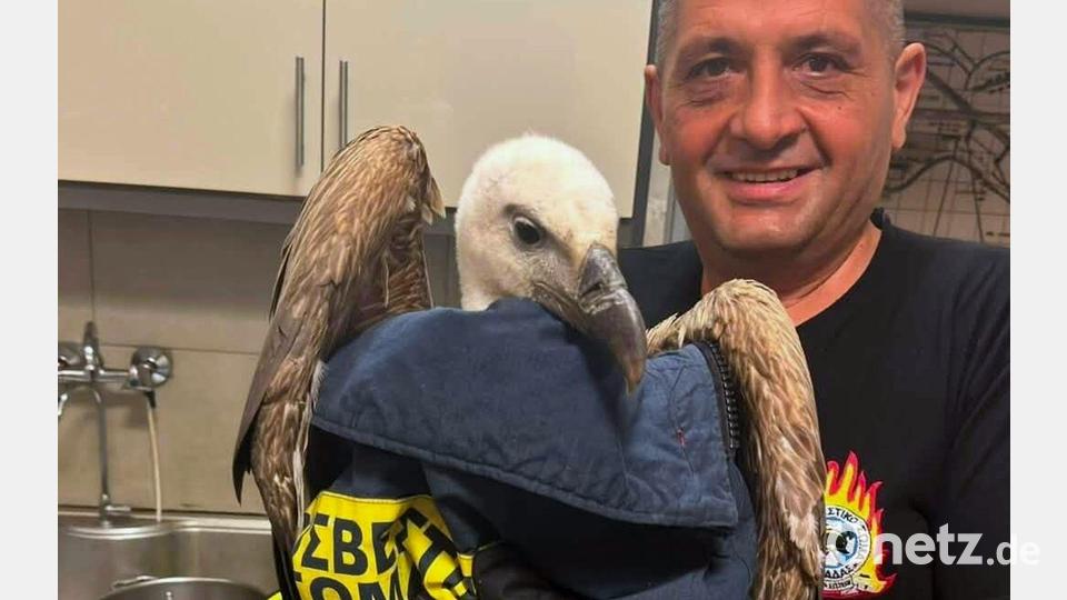 So einen Flieger hat Flughafen-Feuerwehrmann Antonis Petrakis noch nie aus der Nähe gesehen. Bild: Antonis Petrakis/patris.gr/dpa